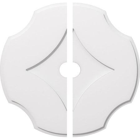 Ekena Millwork Percival Architectural Grade PVC Contemporary Ceiling Medallion, Two Piece, 26"OD x 3"ID x 9"C x 1"P CMP26PL2-03000